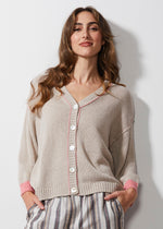 CHUNKY LINEN CARDI - FLAX