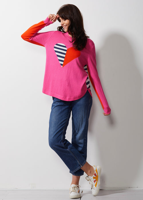 LOVE LINEUP JUMPER IN PINK