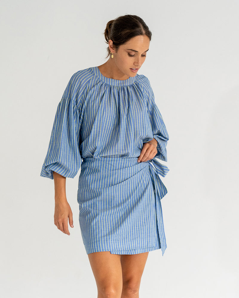 LAURENT BLOUSE - VOILE STRIPE