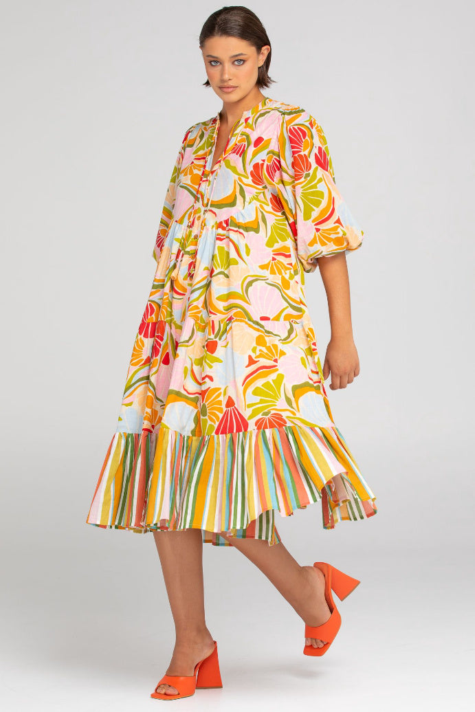 MABEL DRESS - SPLICED COLADA