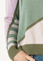 MOSAIC INTARSIA JUMPER IN KHAKI