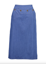 HEPBURN PANORAMA SKIRT IN LIGHT WASH DENIM