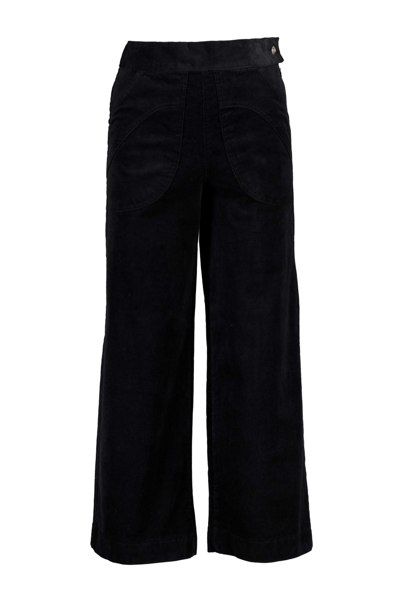 PEGGY FINE CORD PANTS - BLACK