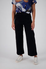 PEGGY FINE CORD PANTS - BLACK