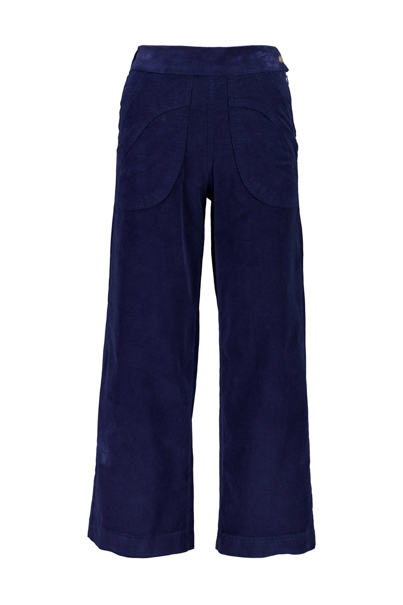 PEGGY FINE CORD PANTS - NAVY