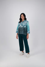 PEGGY WINTER CORD PANTS - TEAL