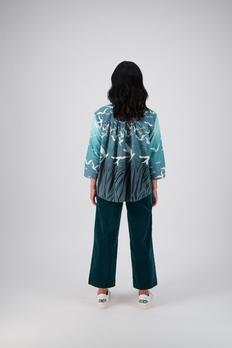 PEGGY WINTER CORD PANTS - TEAL