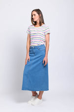 STEVIE SKIRT: DENIM WASH