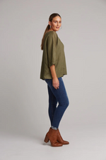 STUDIO RELAXED TOP - KHAKI