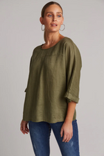 STUDIO RELAXED TOP - KHAKI