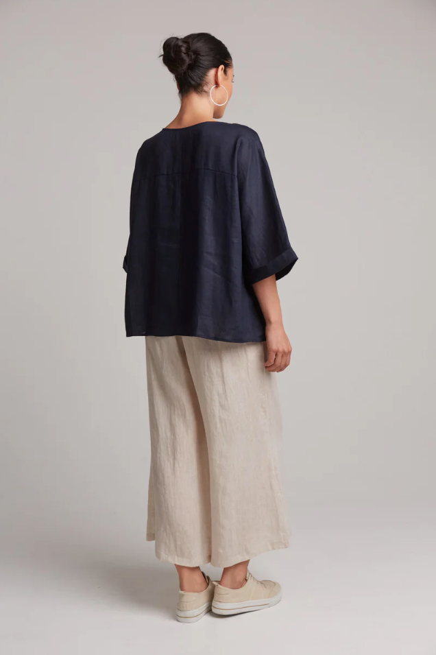 STUDIO RELAXED TOP - NAVY