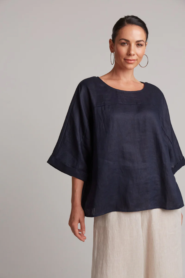 STUDIO RELAXED TOP - NAVY