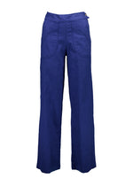 LINO PEGGY LONG LINEN PANTS - COBALT BLUE