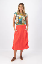 MILWAUKEE FIESTA SKIRT IN WATERMELON