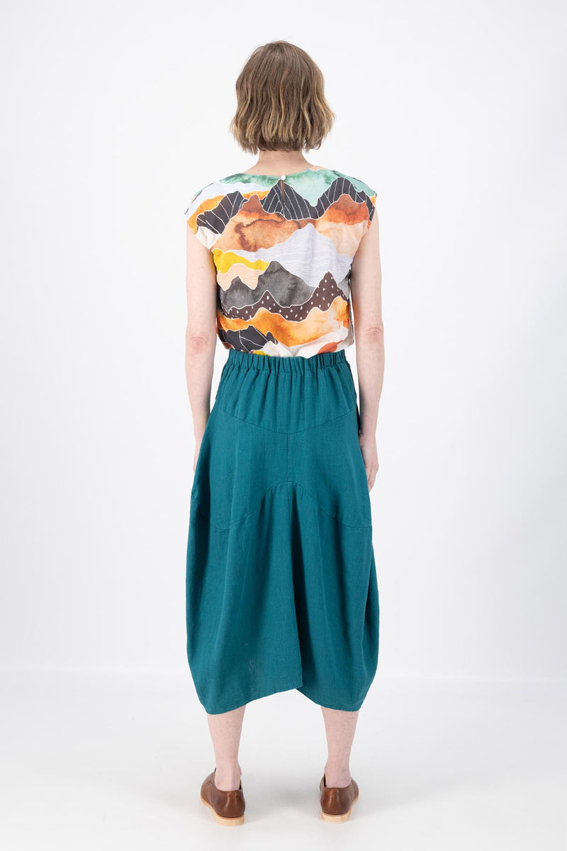 MILWAUKEE FIESTA SKIRT IN TEAL