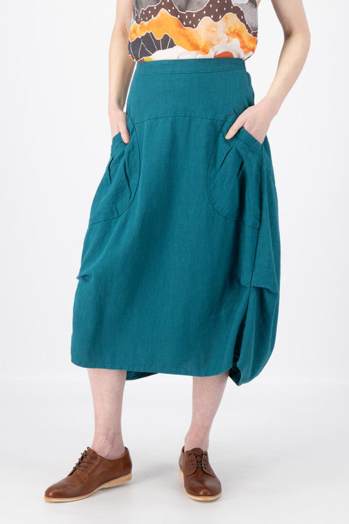 MILWAUKEE FIESTA SKIRT IN TEAL